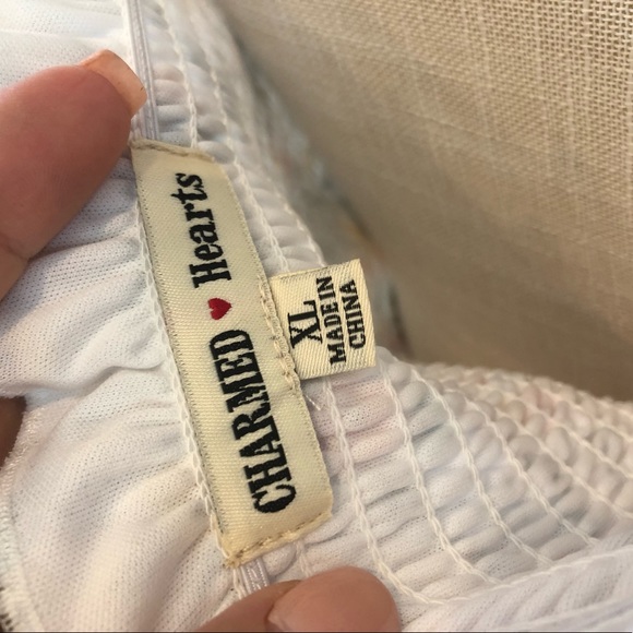 Charmed Hearts White Floral Dress Size XL - Picture 5 of 7